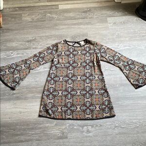 One Clothing Boho Bell Sleeve Sheath Dress